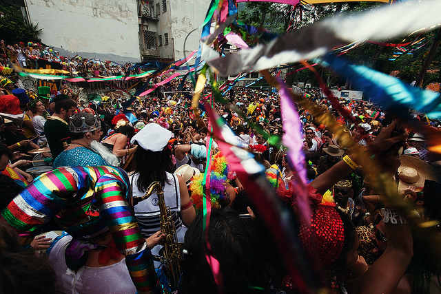 Fiestas de calle en el carnaval de rio de Janeiro