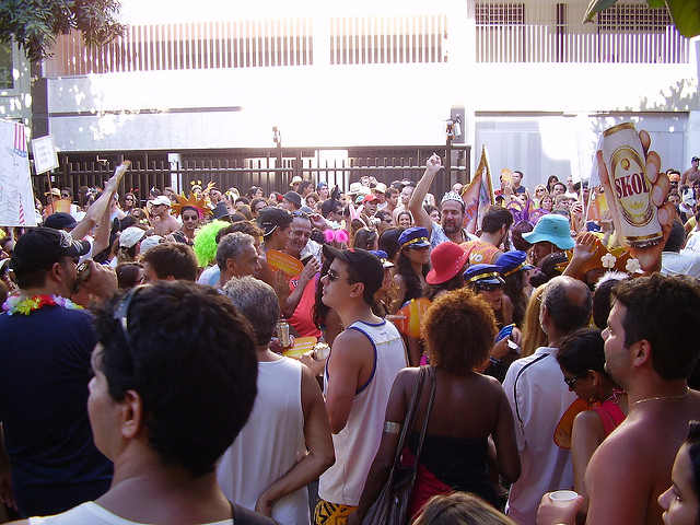 Fiestas de calle en el carnaval de Rio de Janeiro